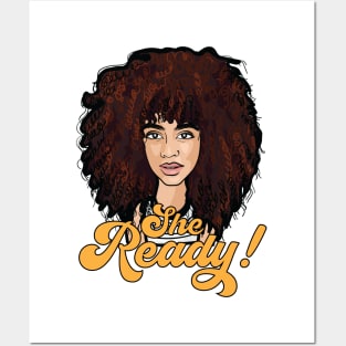 She Ready! Kinky Curly Afro Posters and Art